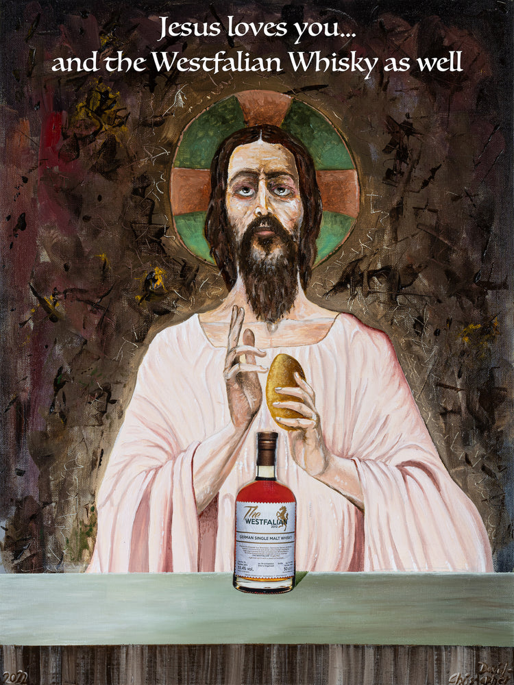 Jesus Loves You, and the Westfalian Whisky as well (Größe: 25cm x 33,3cm)
